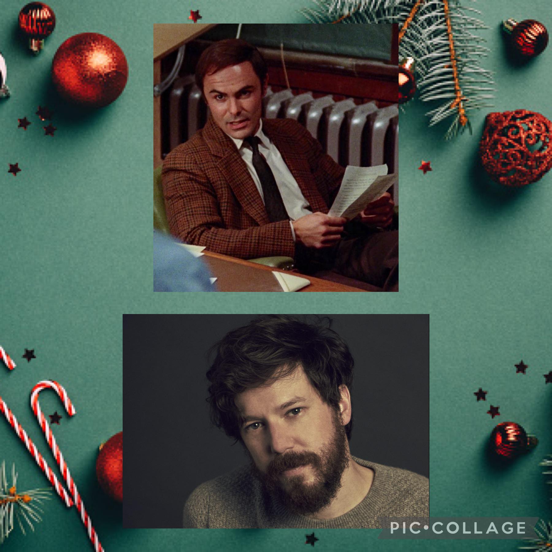 John Saxon in Black Christmas and John Gallagher Jr.